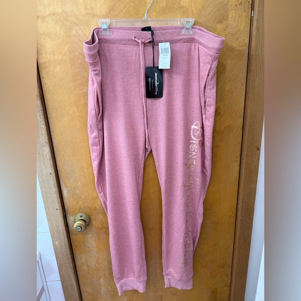 Her Universe Pink Disney Sweatpants with Elastic Waistband
